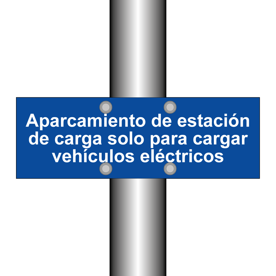 Aparcamiento de estación de carga solo para cargar vehículos eléctricos