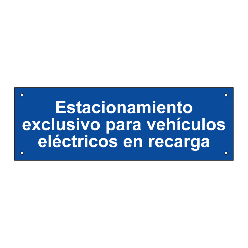 Estacionamiento exclusivo para vehículos eléctricos en recarga