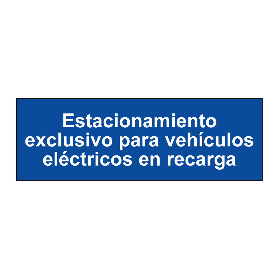 Estacionamiento exclusivo para vehículos eléctricos en recarga