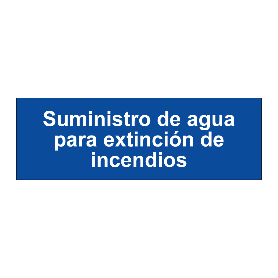 Suministro de agua para extinción de incendios