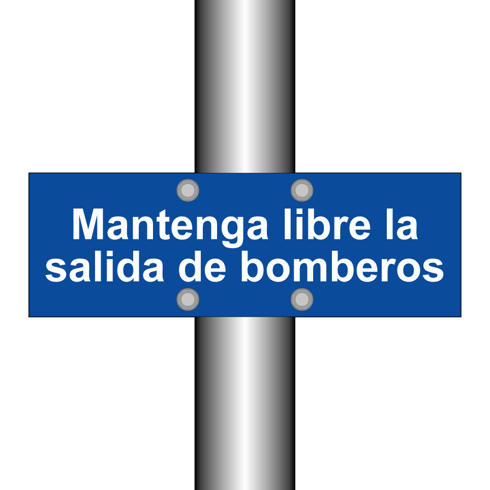 Mantenga libre la salida de bomberos