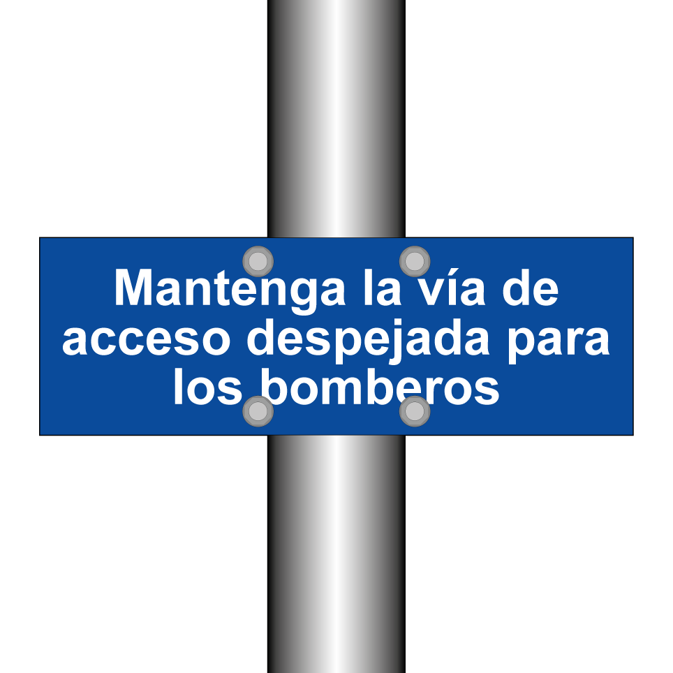 Mantenga la vía de acceso despejada para los bomberos