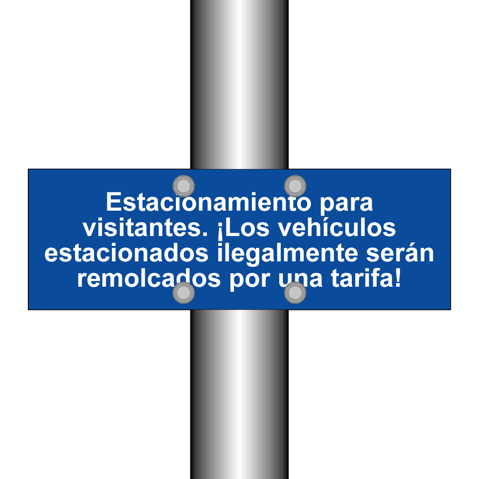 Estacionamiento para visitantes. ¡Los vehículos estacionados ilegalmente serán remolcados por una tarifa!