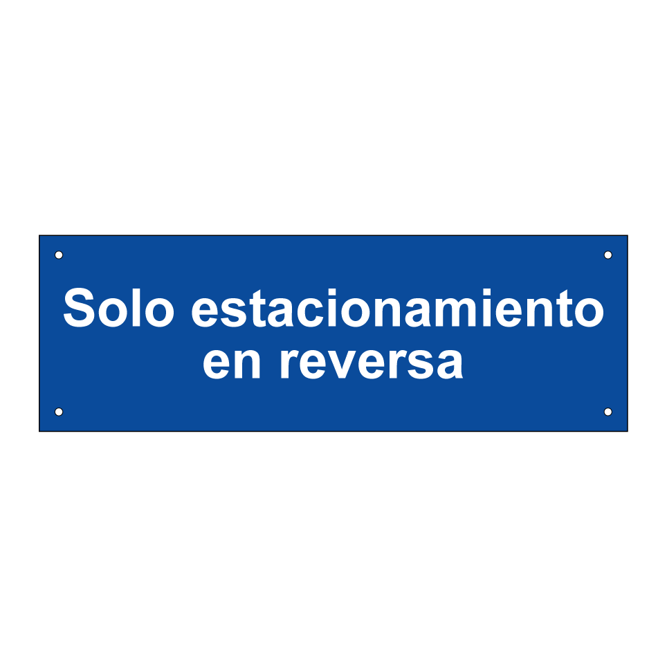 Solo estacionamiento en reversa
