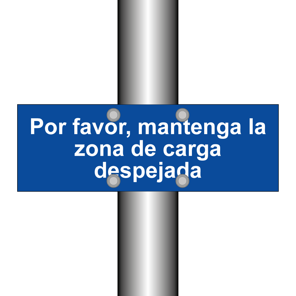 Por favor, mantenga la zona de carga despejada