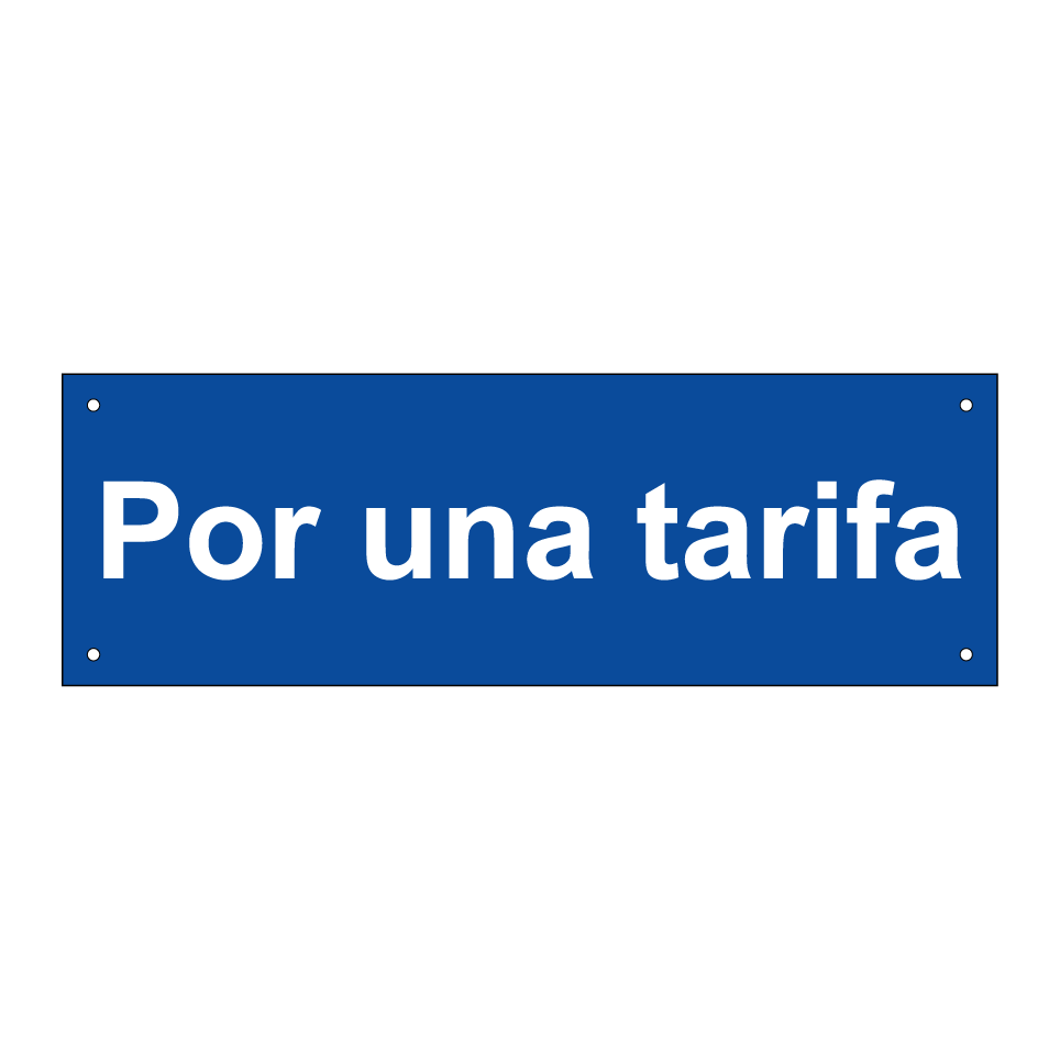 Por una tarifa