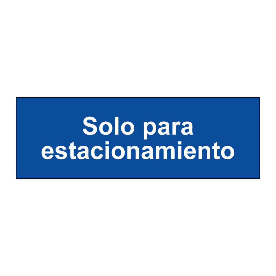 Solo para estacionamiento