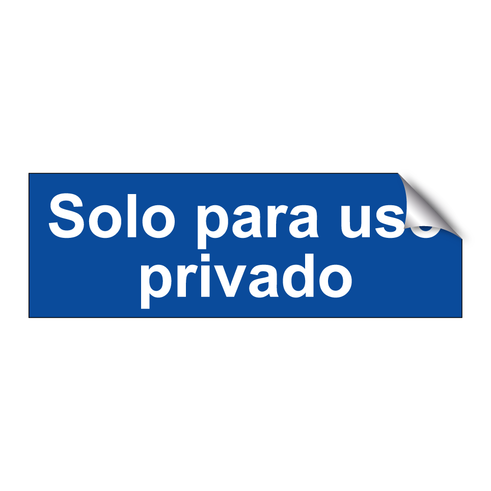 Solo para uso privado