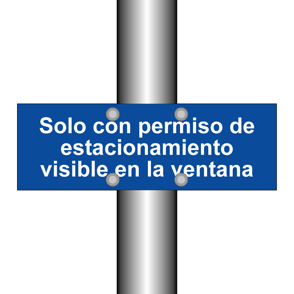 Solo con permiso de estacionamiento visible en la ventana