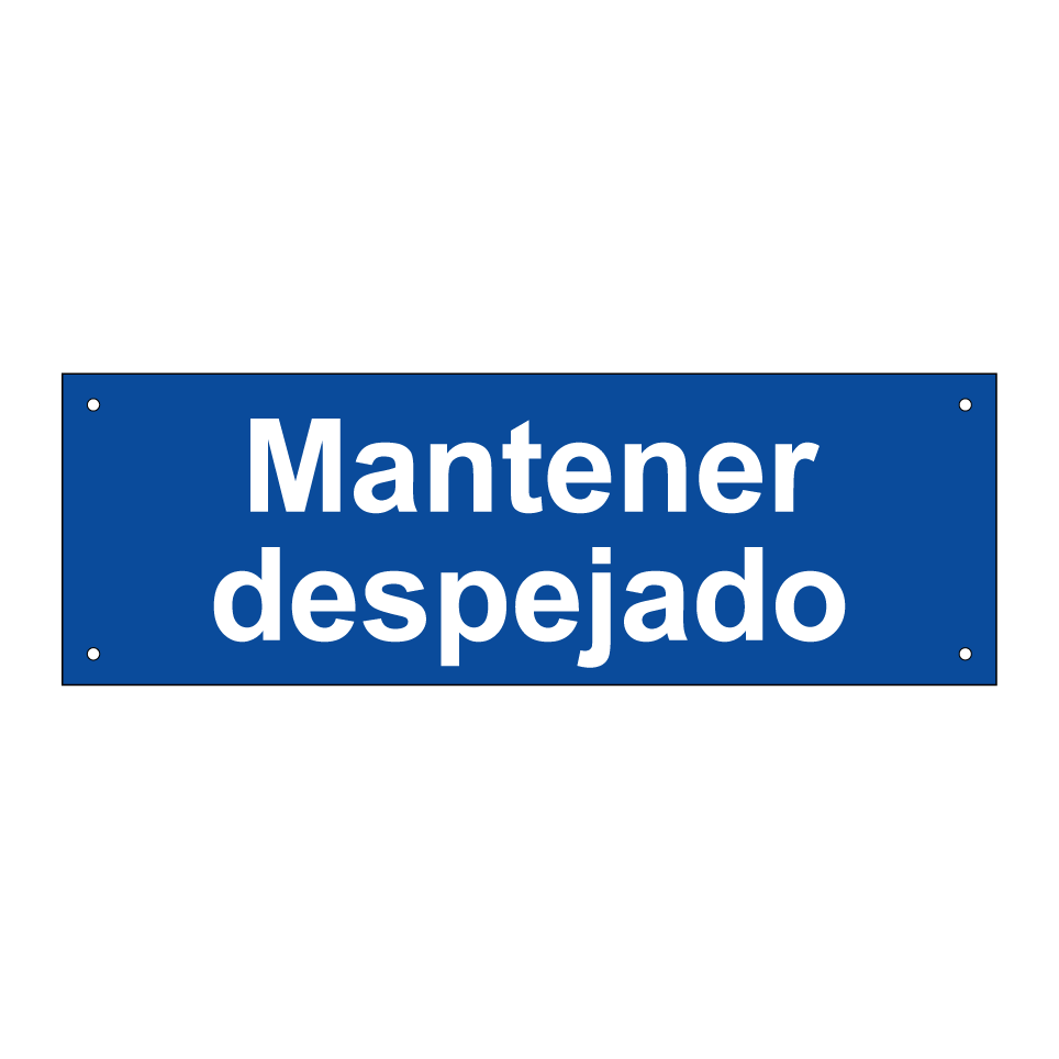 Mantener despejado