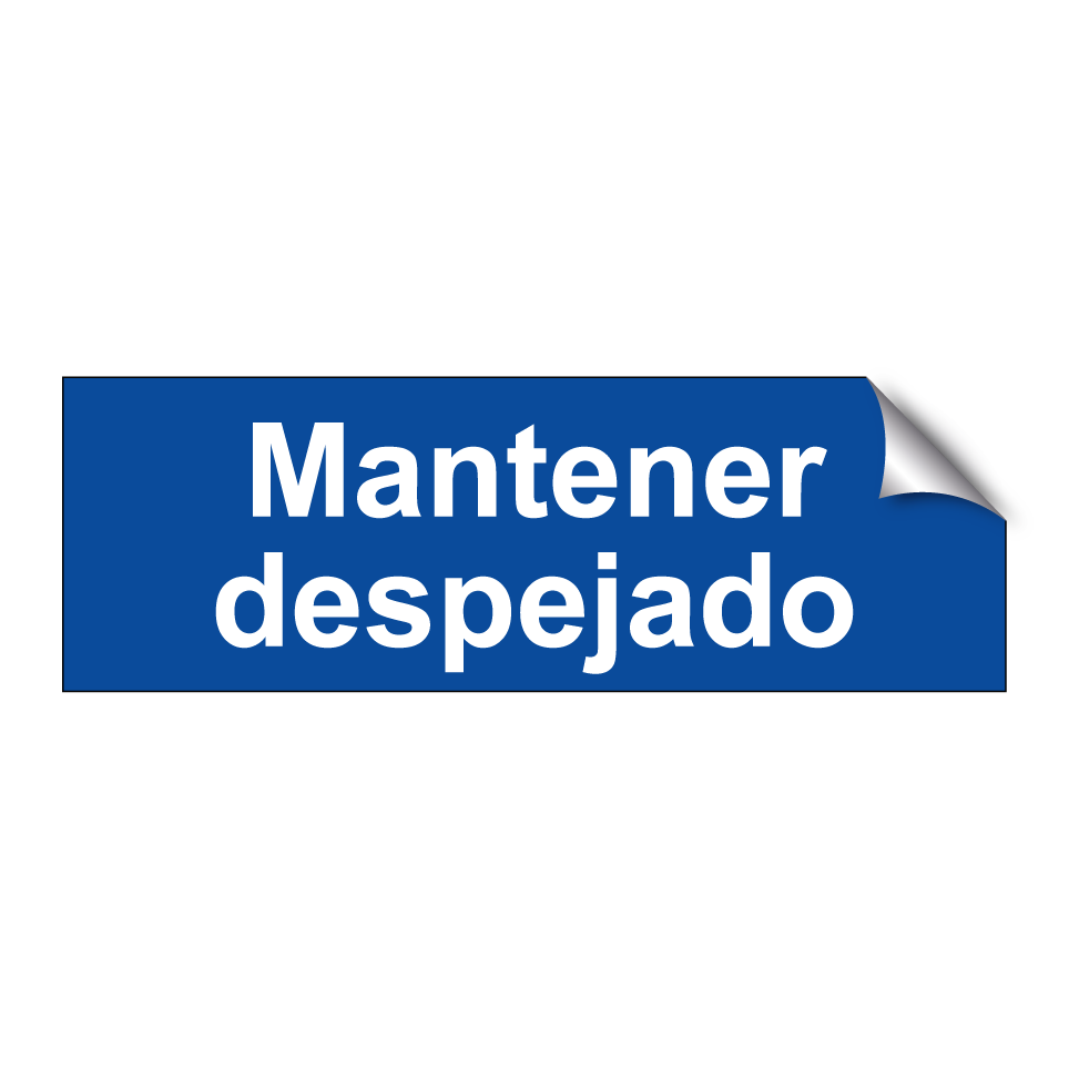 Mantener despejado