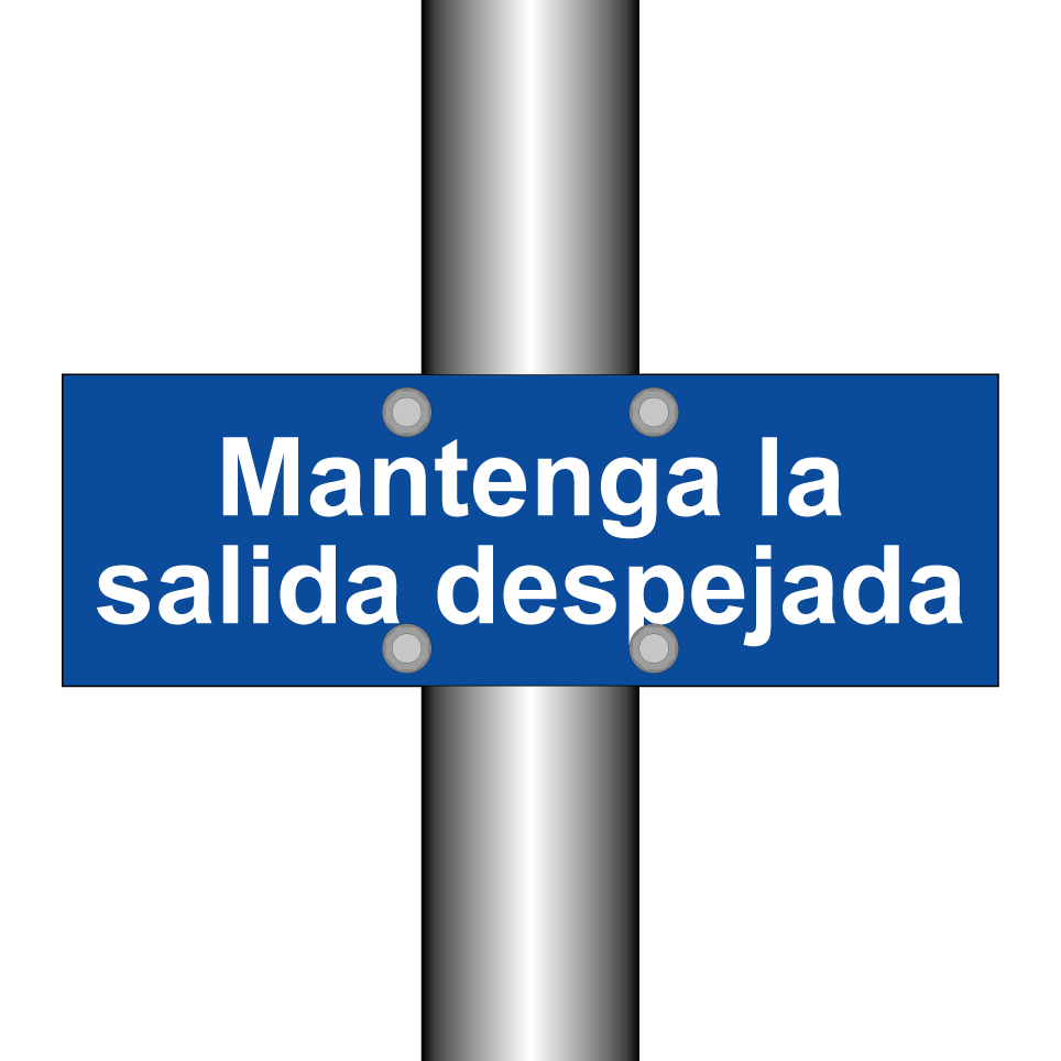 Mantenga la salida despejada