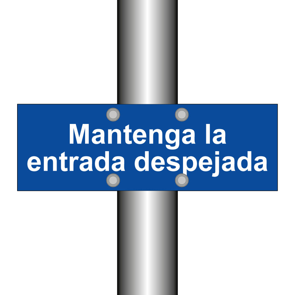 Mantenga la entrada despejada