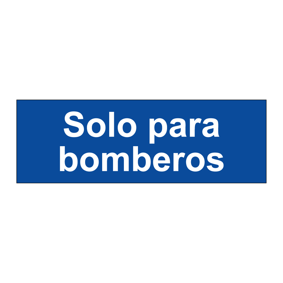 Solo para bomberos