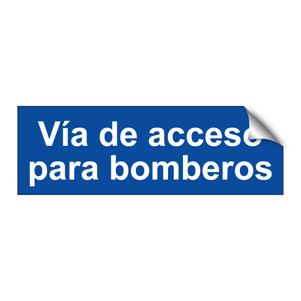 Vía de acceso para bomberos