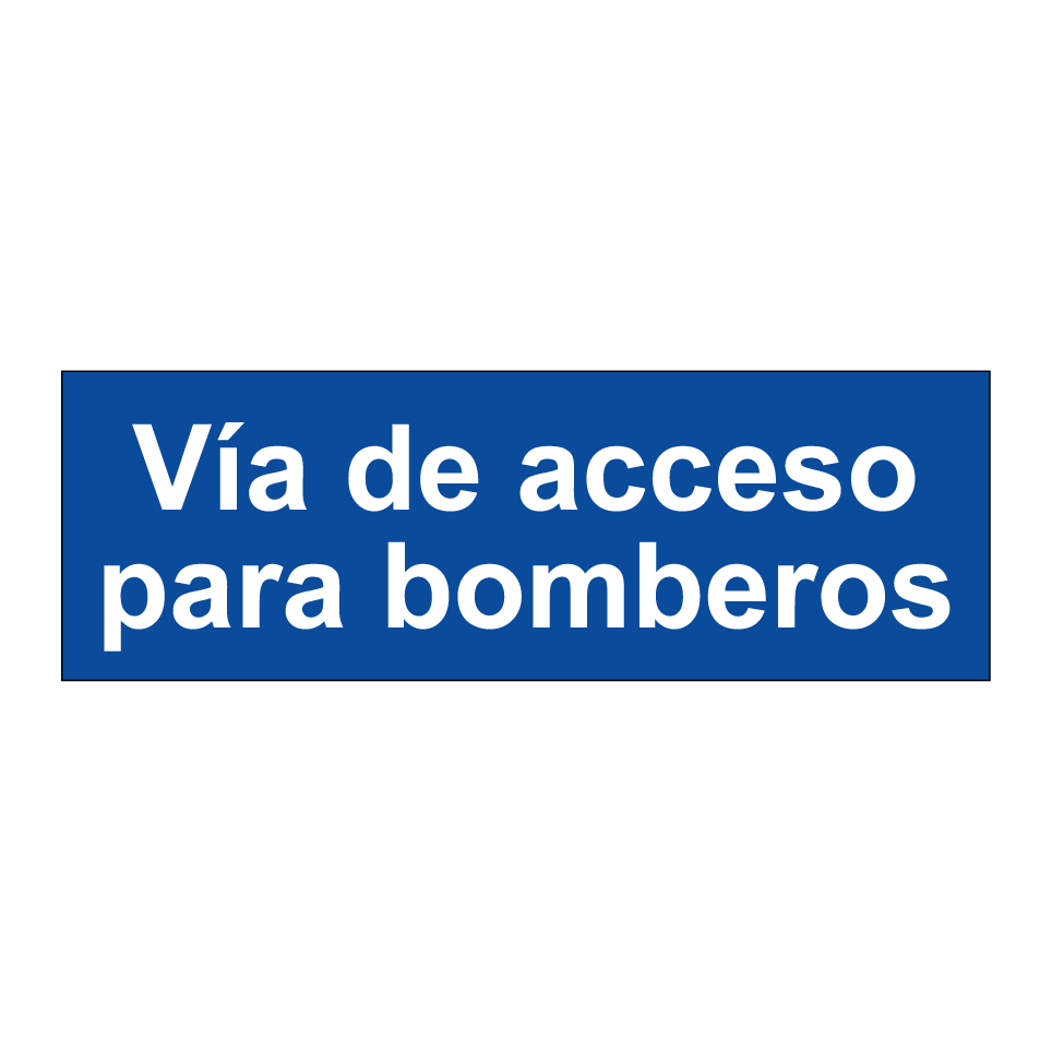 Vía de acceso para bomberos
