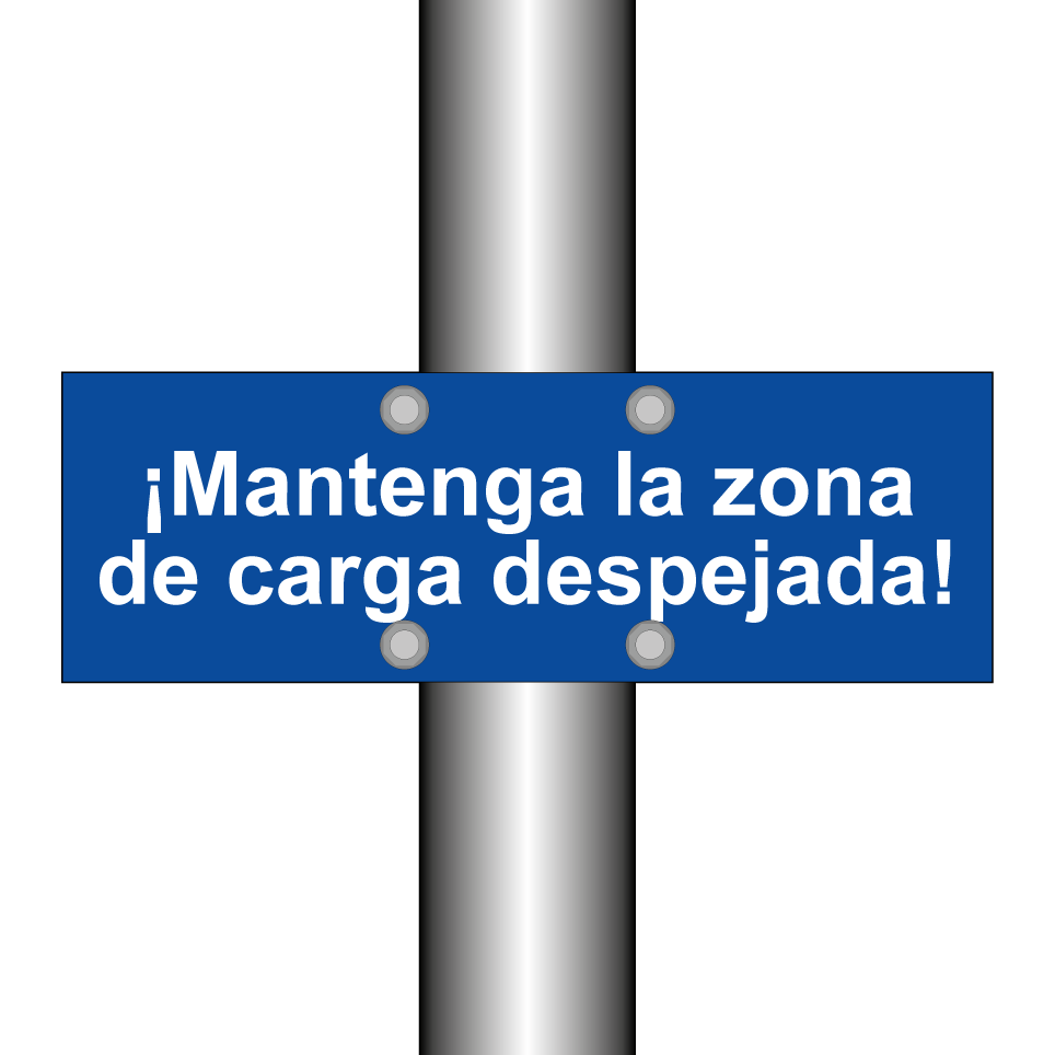 ¡Mantenga la zona de carga despejada!