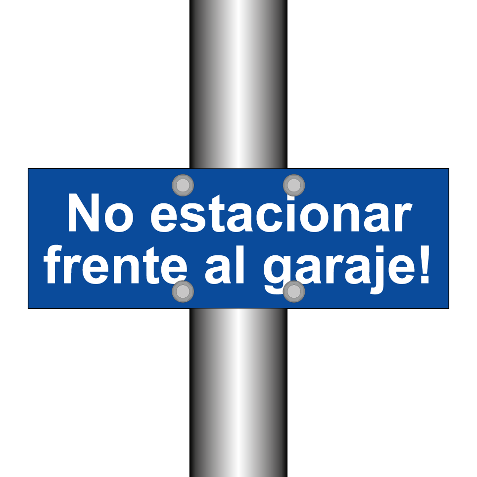 No estacionar frente al garaje!
