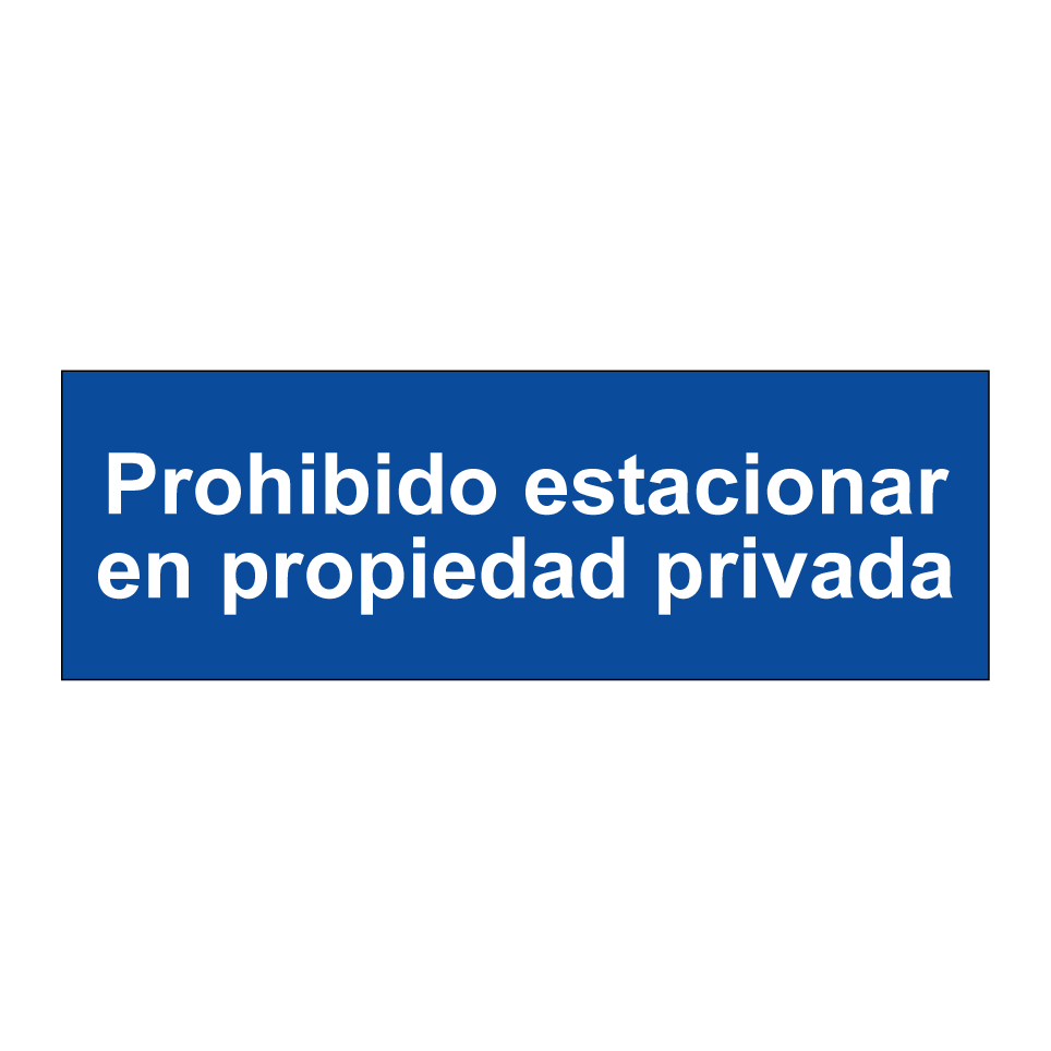 Prohibido estacionar en propiedad privada