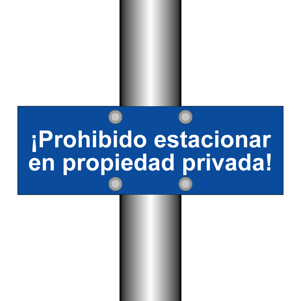 ¡Prohibido estacionar en propiedad privada!