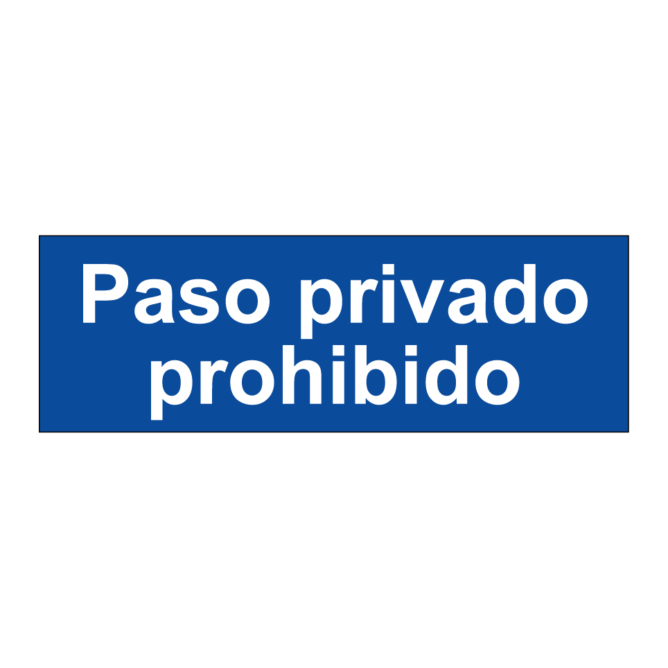 Paso privado prohibido