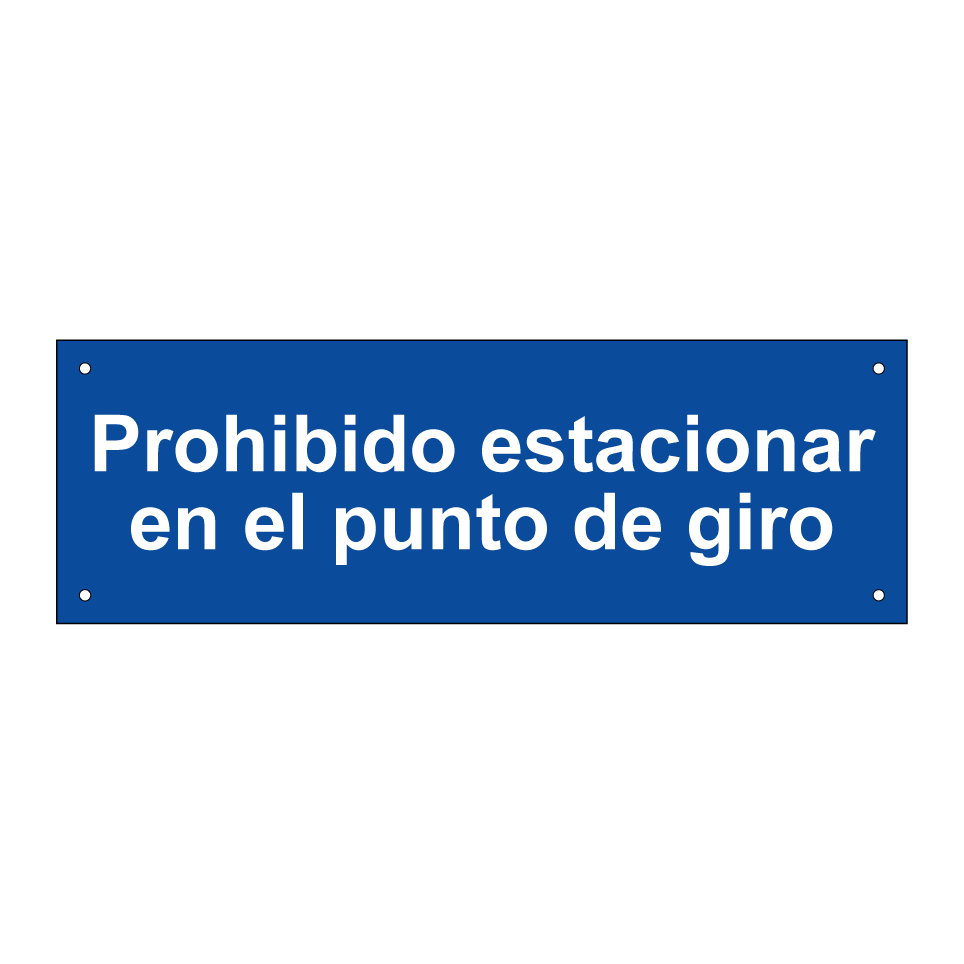 Prohibido estacionar en el punto de giro