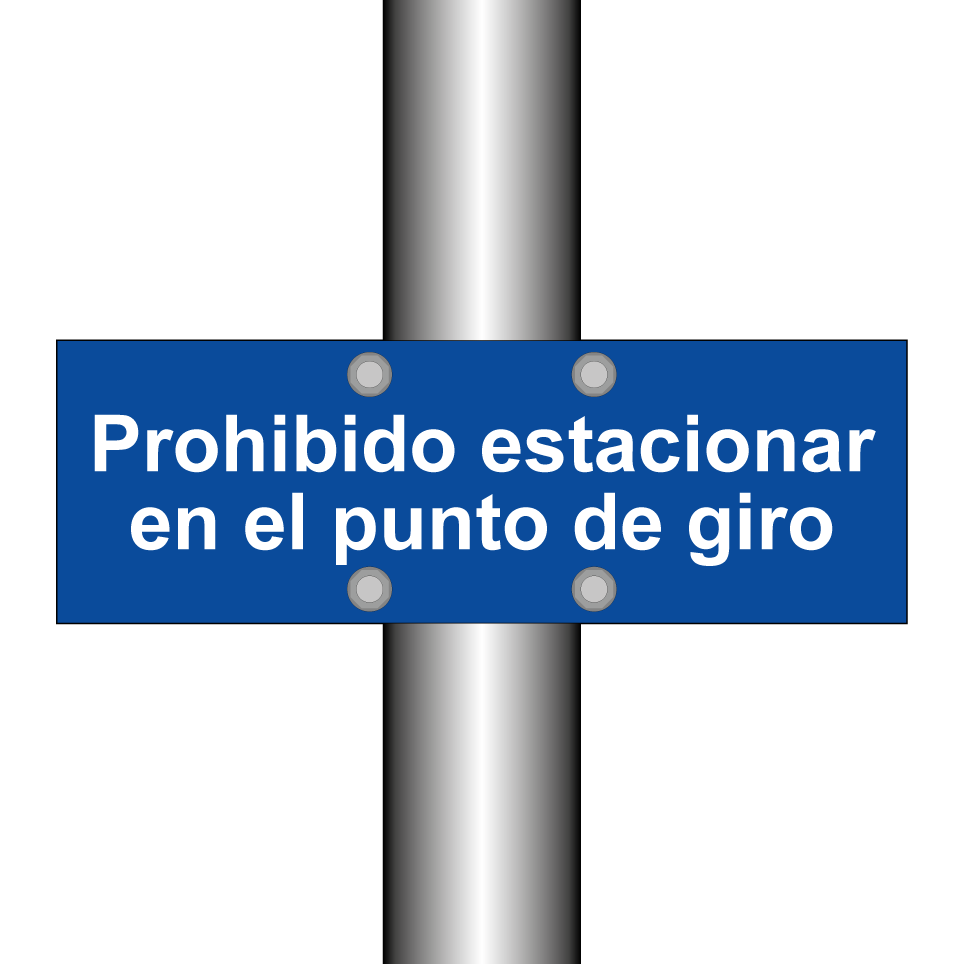 Prohibido estacionar en el punto de giro