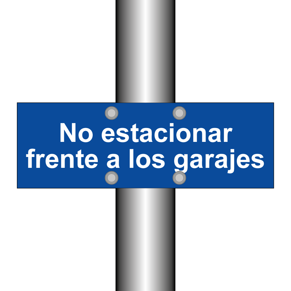 No estacionar frente a los garajes