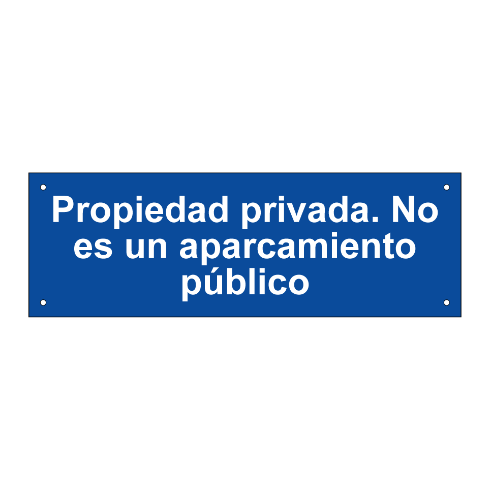 Propiedad privada. No es un aparcamiento público