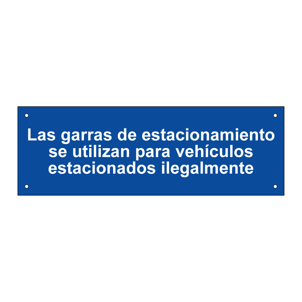Las garras de estacionamiento se utilizan para vehículos estacionados ilegalmente