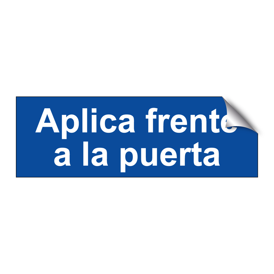 Aplica frente a la puerta
