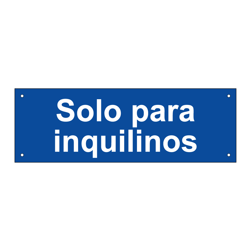 Solo para inquilinos