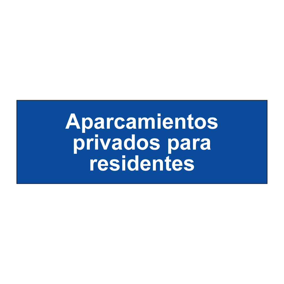 Aparcamientos privados para residentes