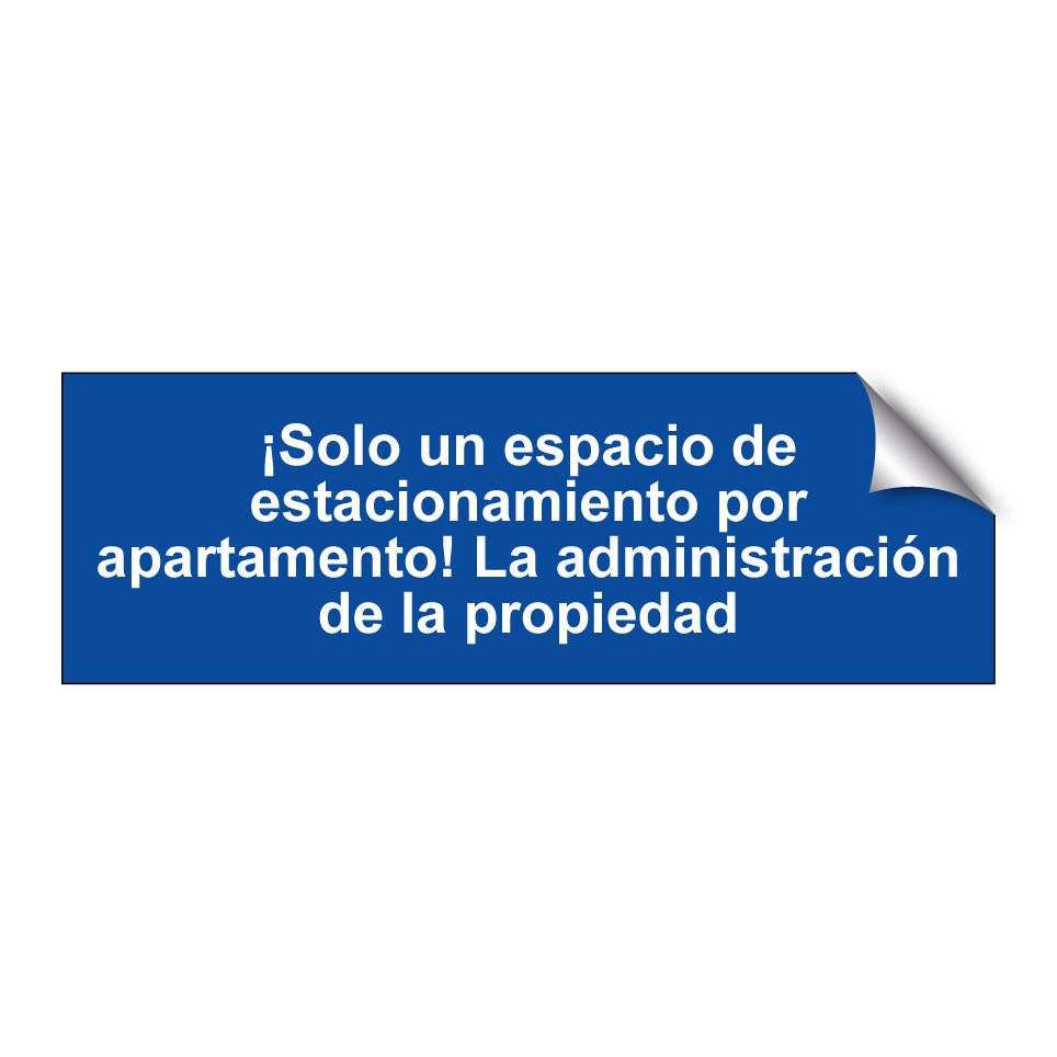 ¡Solo un espacio de estacionamiento por apartamento! La administración de la propiedad