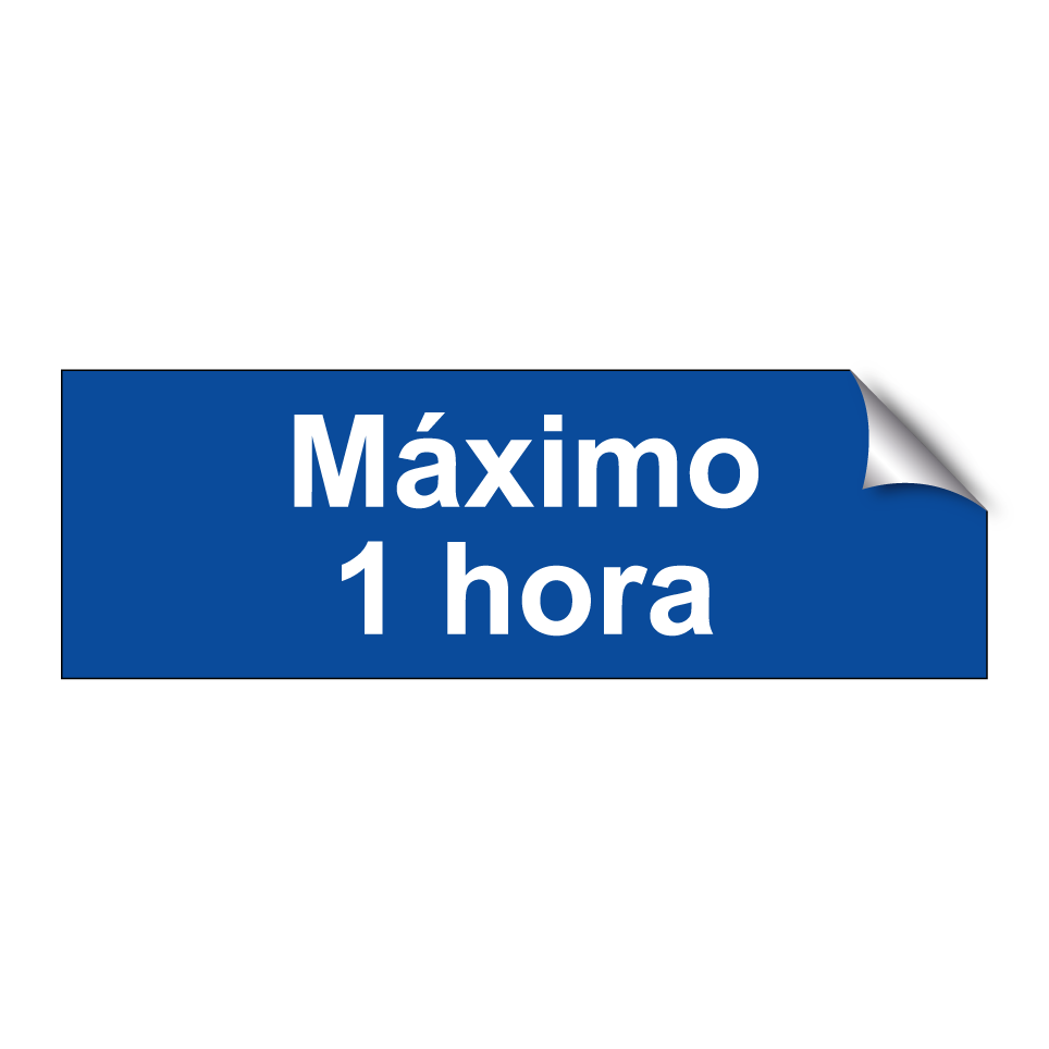 Máximo 1 hora