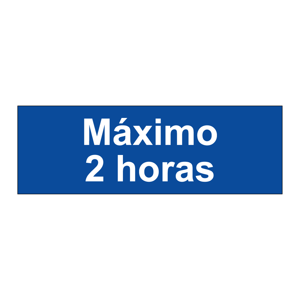 Máximo 2 horas