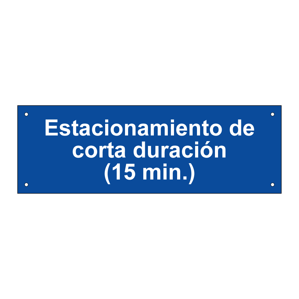 Estacionamiento de corta duración (15 min.)