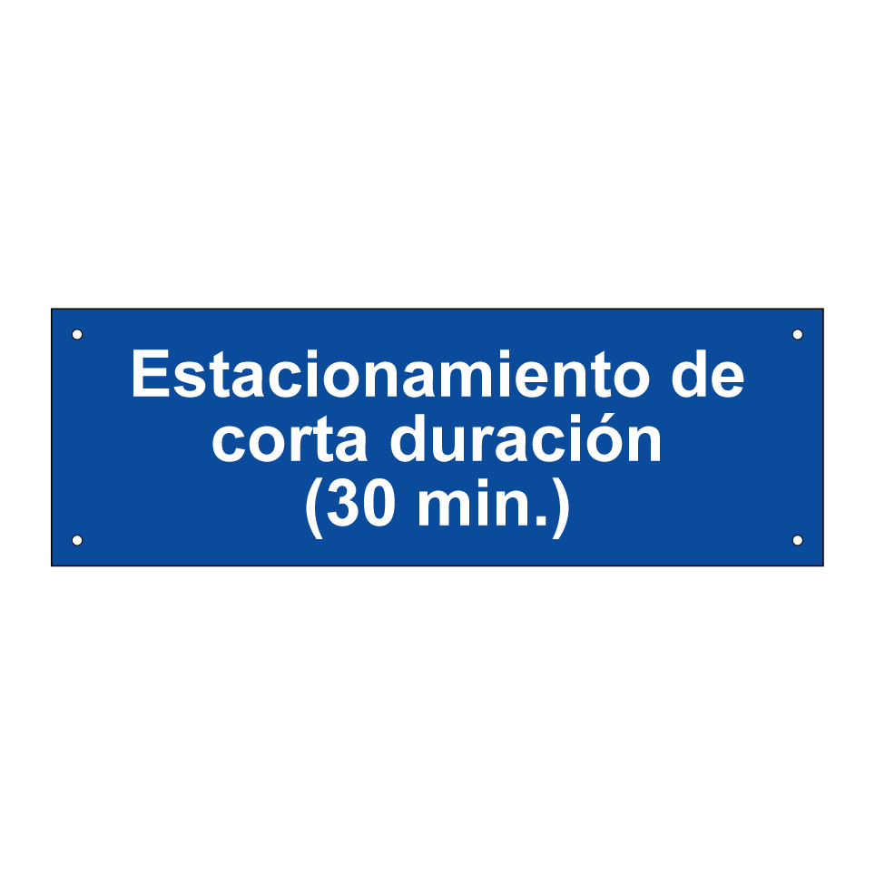 Estacionamiento de corta duración (30 min.)
