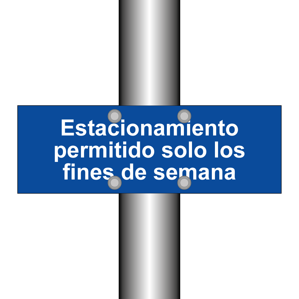 Estacionamiento permitido solo los fines de semana