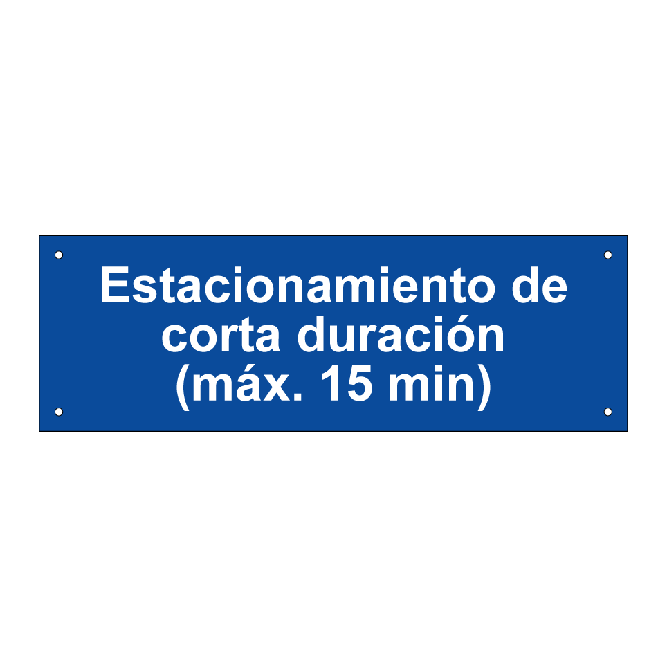 Estacionamiento de corta duración (máx. 15 min)
