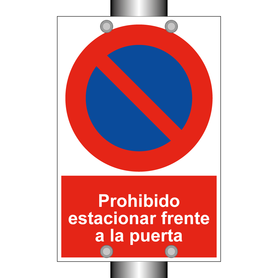 Prohibido estacionar frente a la puerta