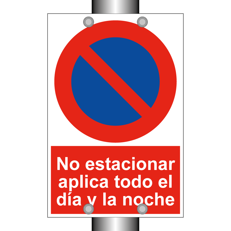 No estacionar aplica todo el día y la noche