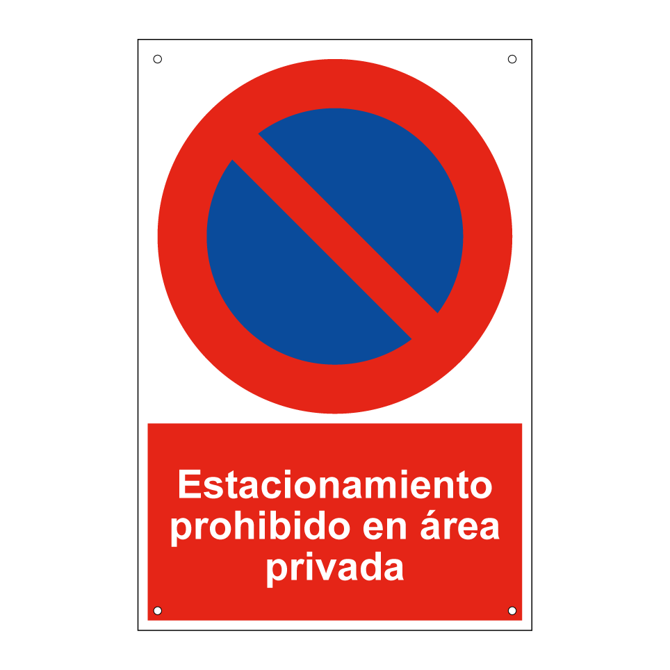 Estacionamiento prohibido en área privada