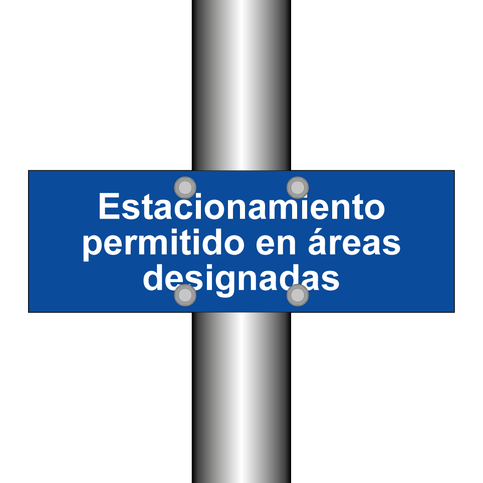Estacionamiento permitido en áreas designadas