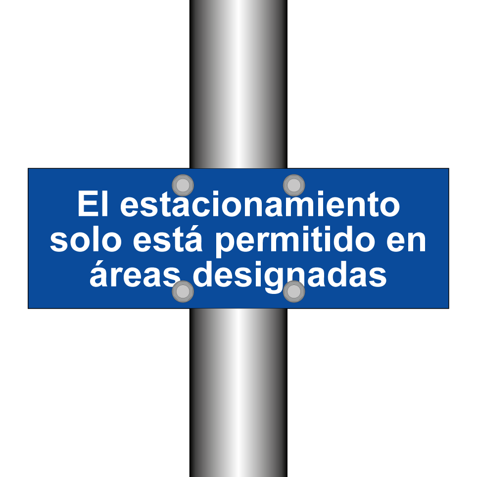 El estacionamiento solo está permitido en áreas designadas