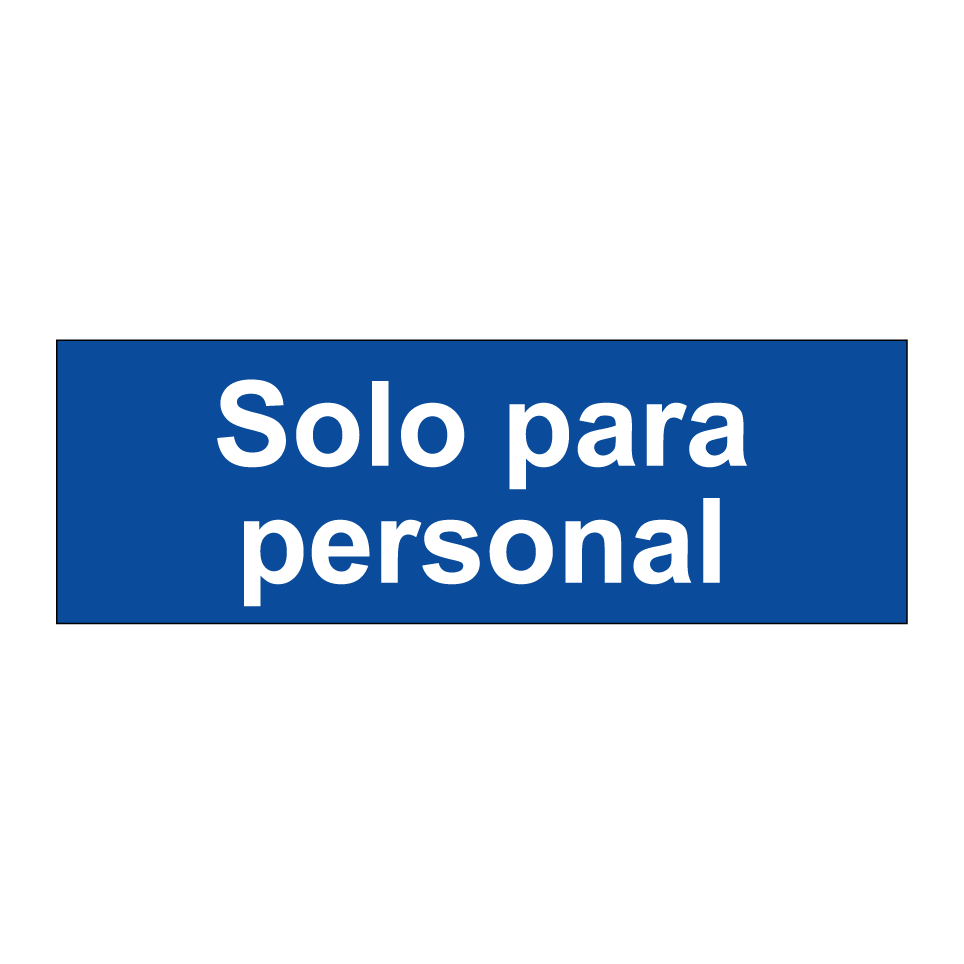 Solo para personal