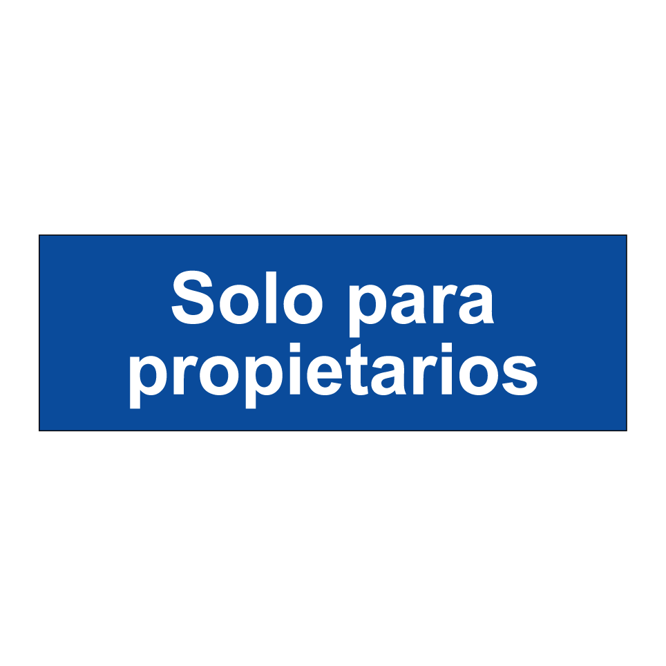 Solo para propietarios