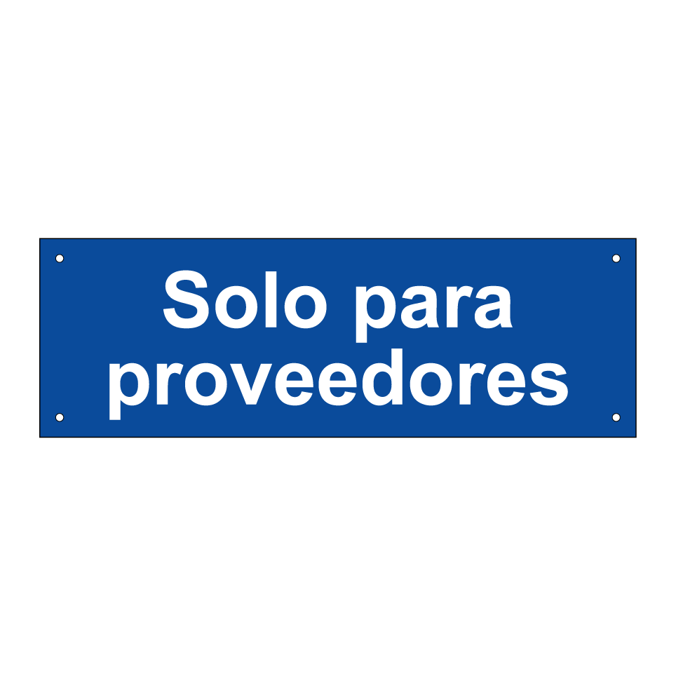 Solo para proveedores