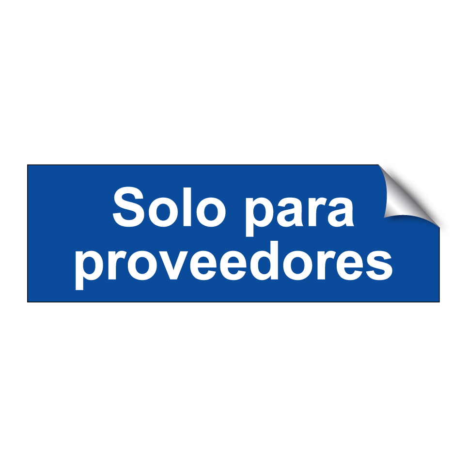Solo para proveedores