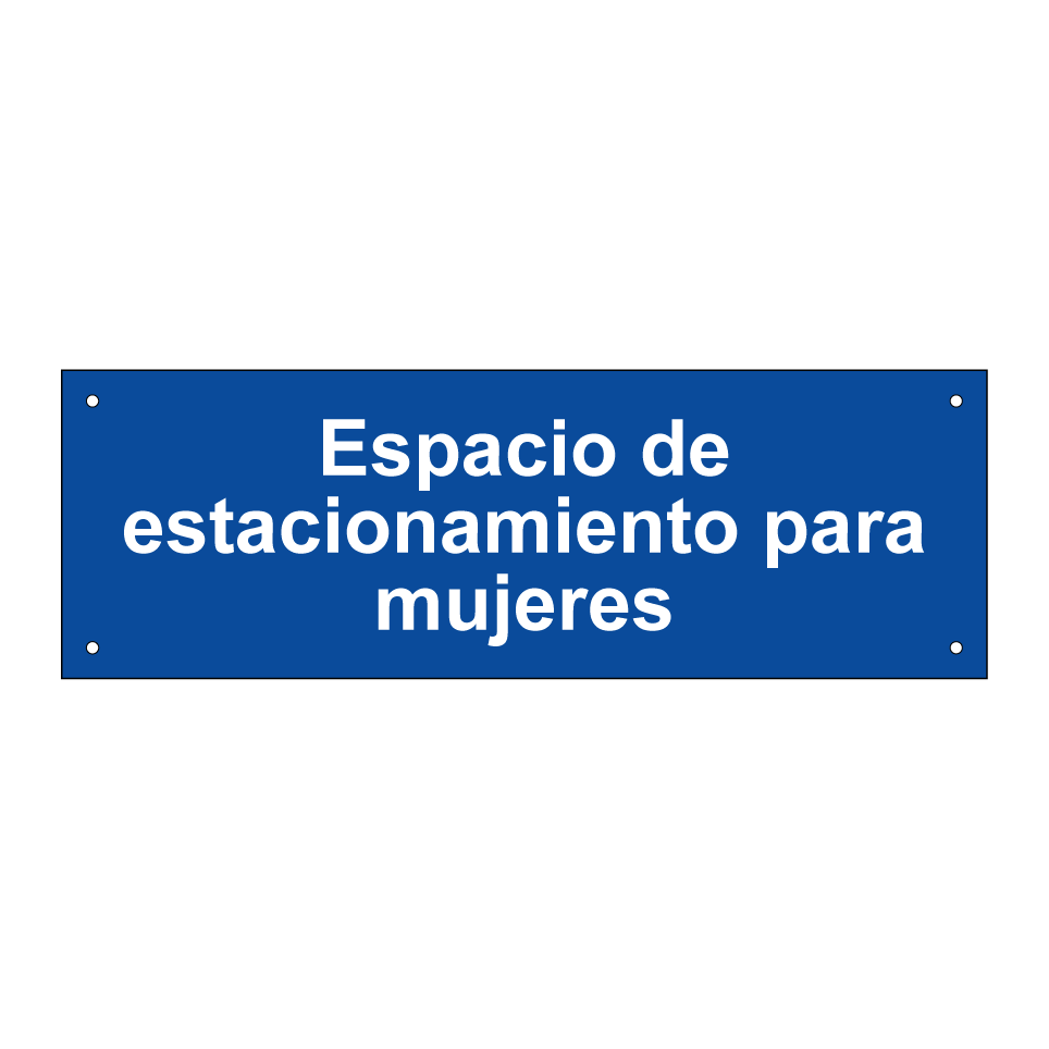 Espacio de estacionamiento para mujeres